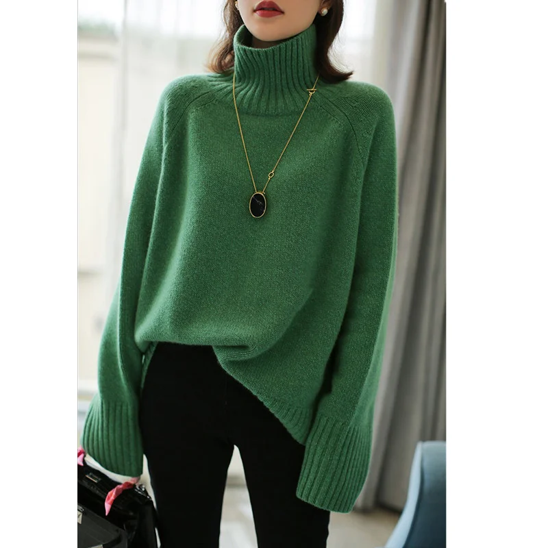 and Autumn winter thickened cashmere sweater women turtleneck loose large size solid color knit bottom
and Autumn winter thickened cashmere sweater women turtleneck loose large size solid color knit bottom