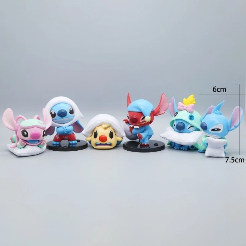 6pcs/set Movie Peripherals Lilo&Stitch Figurine Model Pajama Party Series Stitch Anime Doll Decoration Room Decoration Gift
6pcs/set Movie Peripherals Lilo&Stitch Figurine Model Pajama Party Series Stitch Anime Doll Decoration Room Decoration Gift