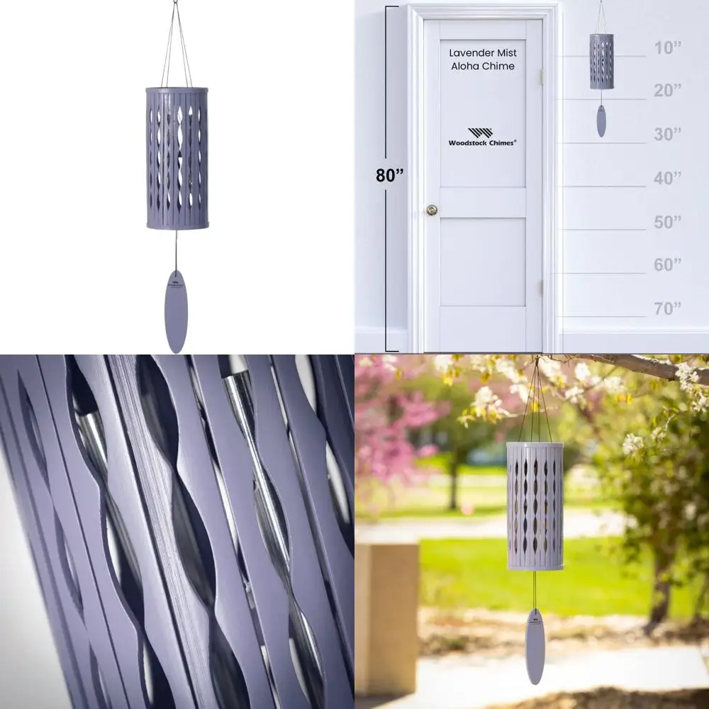 28-inch lavender mist outdoor wind chime for patio and front porch garden decor
28-inch lavender mist outdoor wind chime for patio and front porch garden decor