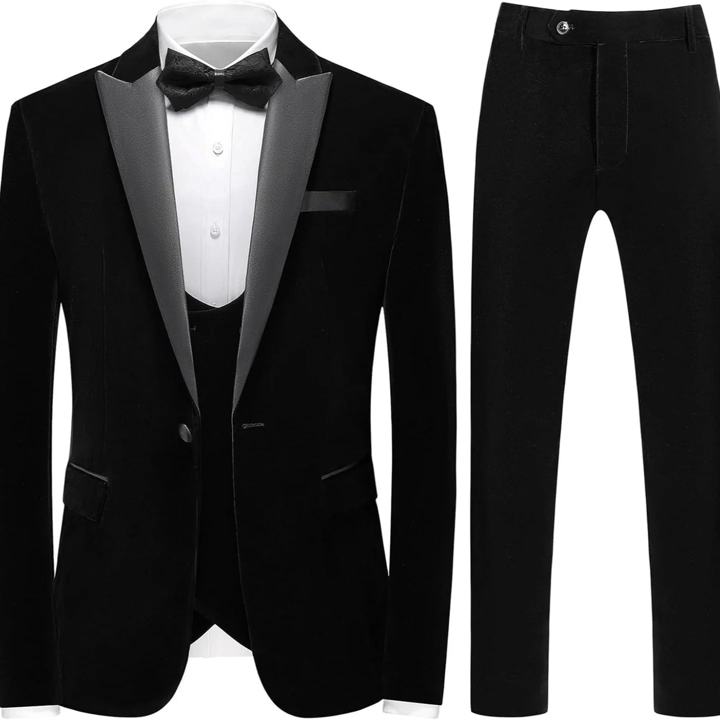US Size Men Lapel Black Collar 3 Pcs Suit Set Coat Vest Trousers / Business Groom Wedding Dress Fprmal Blazer Pants Waistcoat
US Size Men Lapel Black Collar 3 Pcs Suit Set Coat Vest Trousers / Business Groom Wedding Dress Fprmal Blazer Pants Waistcoat