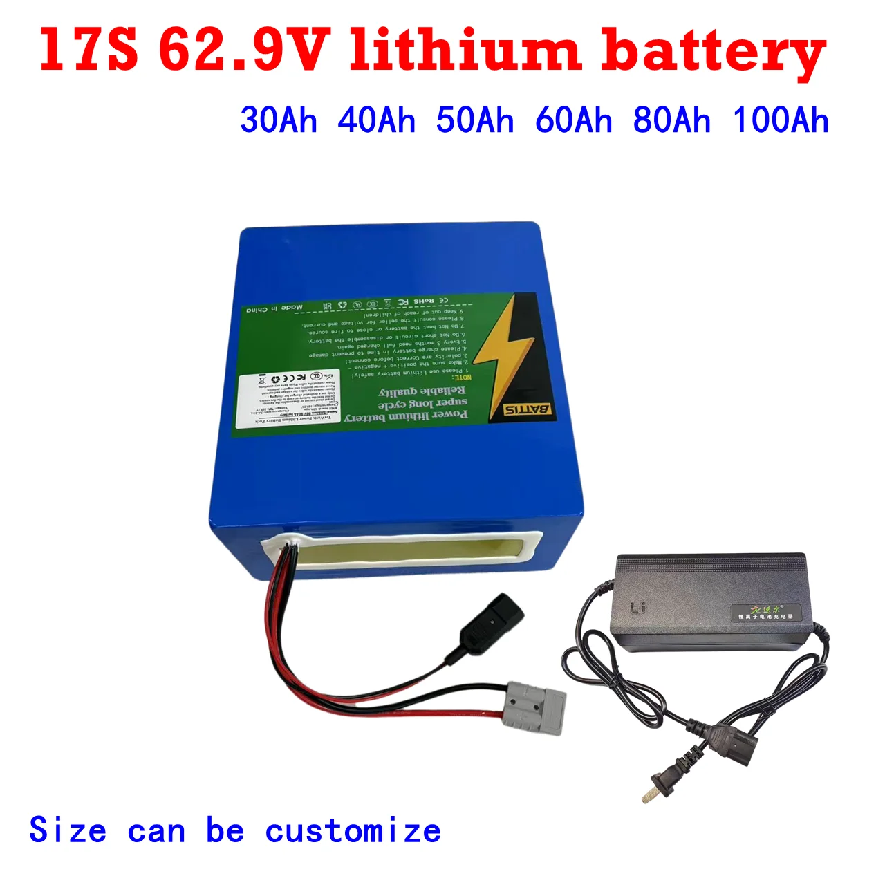 17S 60V 30Ah 40Ah 50Ah 60Ah 80ah 100Ah литий-ионный литий-ионный аккумулятор для источника питания 1000W 2000W 3000w 4000W 5000W 6000W
17S 60V 30Ah 40Ah 50Ah 60Ah 80ah 100Ah литий-ионный литий-ионный аккумулятор для источника питания 1000W 2000W 3000w 4000W 5000W 6000W