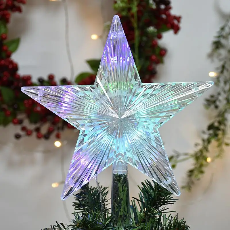 Acrylic Christmas Tree Top Decoration Star LED Illuminated Transparent Color Lights Display Piece Festive Holiday Ornament
Acrylic Christmas Tree Top Decoration Star LED Illuminated Transparent Color Lights Display Piece Festive Holiday Ornament