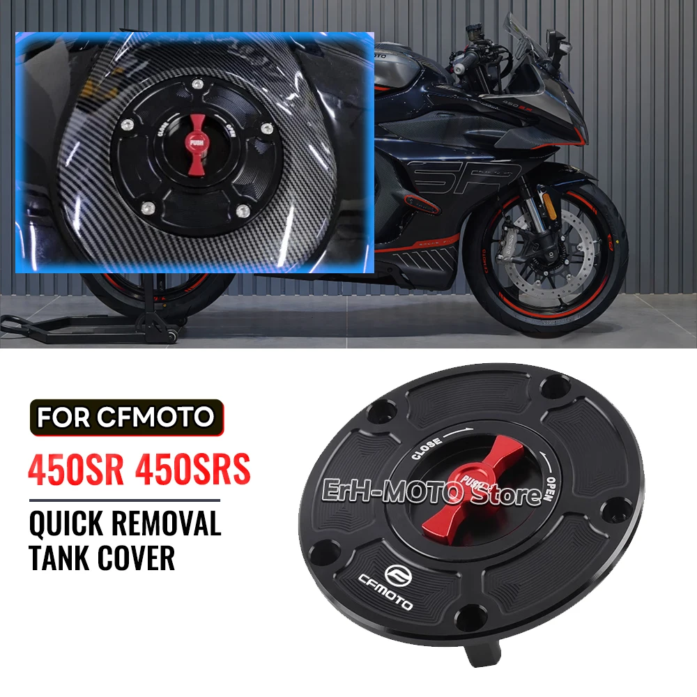 For CFMOTO 450SR 450SRS 450 SR SRS Modified Aluminum Alloy Quick Removal Gas Tank Cover Motorcycle Quick Release Gas Cover
For CFMOTO 450SR 450SRS 450 SR SRS Modified Aluminum Alloy Quick Removal Gas Tank Cover Motorcycle Quick Release Gas Cover