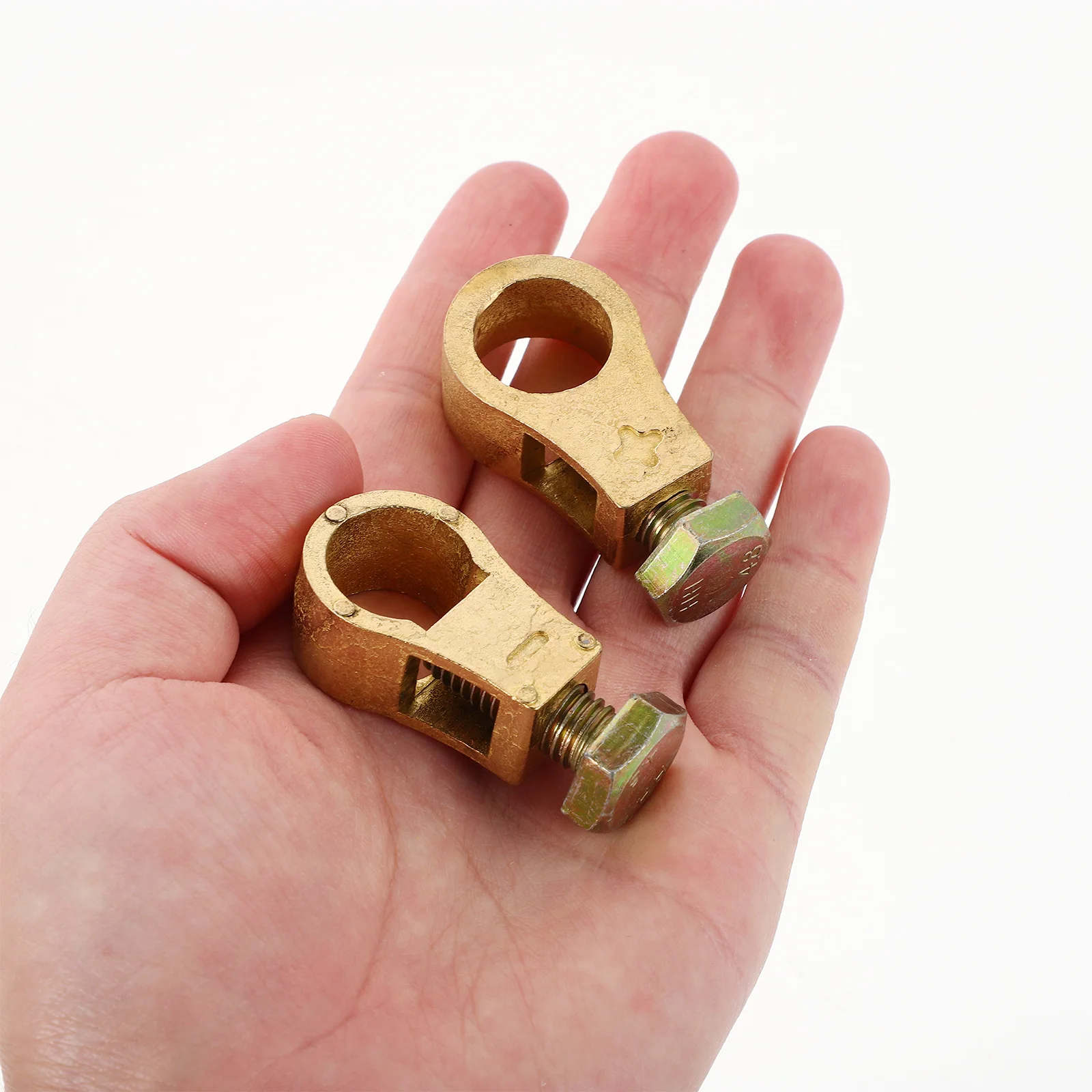 1Pair Solid Copper Car Terminal Clamps Heavy Duty Brass Connectors Positive and Negative Clamp Clips
1Pair Solid Copper Car Terminal Clamps Heavy Duty Brass Connectors Positive and Negative Clamp Clips