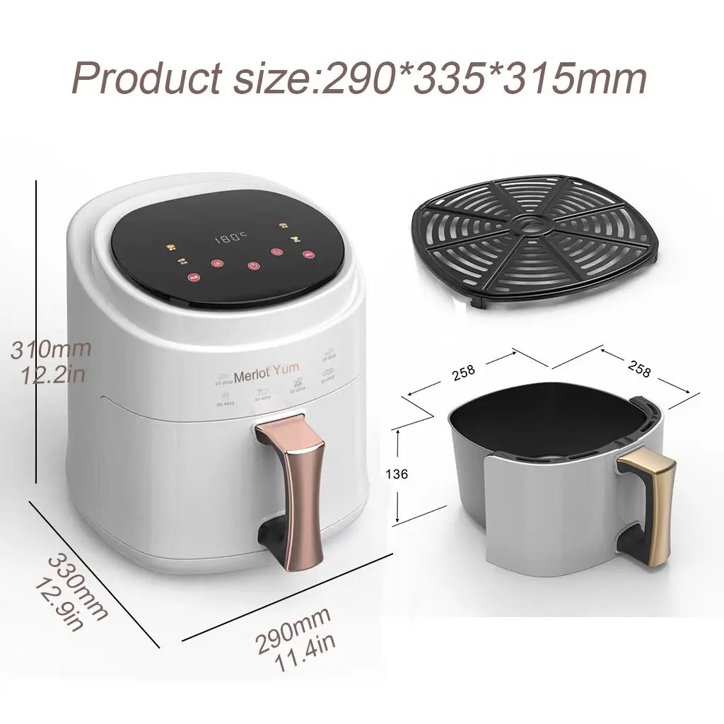 in Stock Factory Price Household Airfryers 1400W 6.5L Healthy Low Fat Cooking Pot Low Watt Electric Deep Air Fryer Digital
in Stock Factory Price Household Airfryers 1400W 6.5L Healthy Low Fat Cooking Pot Low Watt Electric Deep Air Fryer Digital