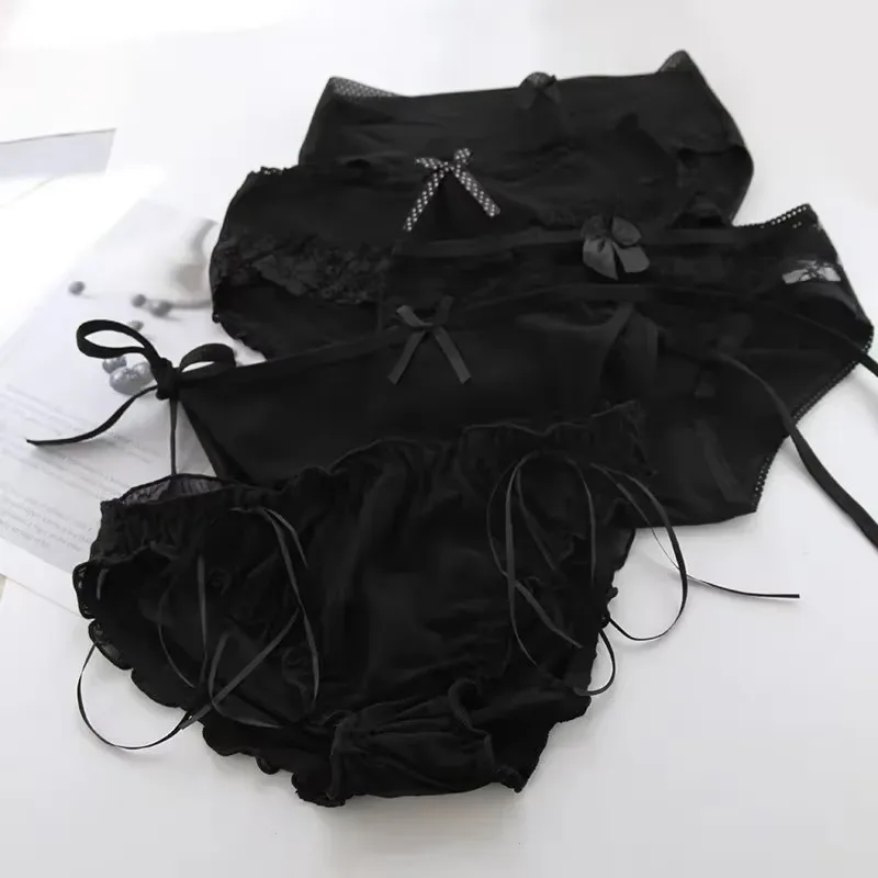 Black Bow Lace Underpant Panties Women Cotton Underwear Seamless Briefs Girls Panties Lingeries Women's Underwear Panties
Black Bow Lace Underpant Panties Women Cotton Underwear Seamless Briefs Girls Panties Lingeries Women's Underwear Panties