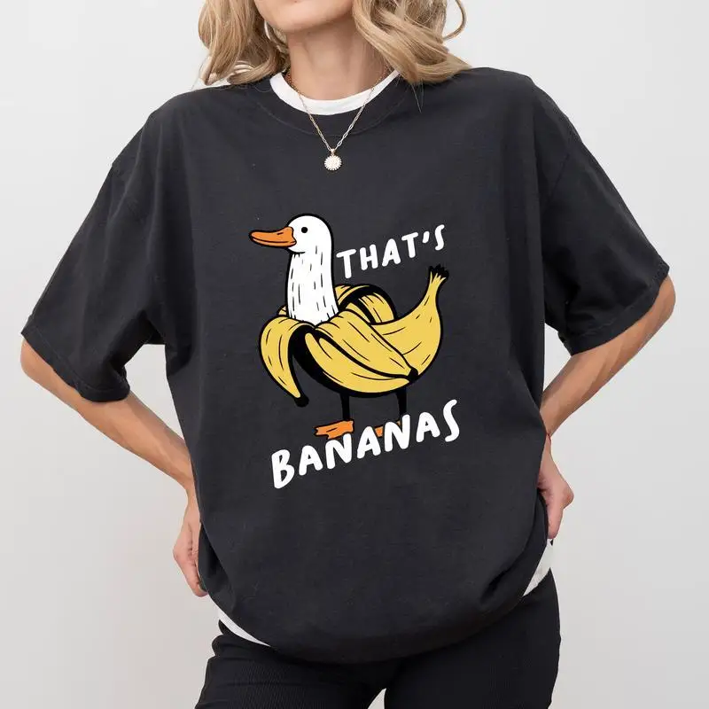 "Funny Duck Banana T Shirt Women Men Cartoon Graphic Tee That's Bananas Humor Casual Streetwear Party Gift Top"
"Funny Duck Banana T Shirt Women Men Cartoon Graphic Tee That's Bananas Humor Casual Streetwear Party Gift Top"
