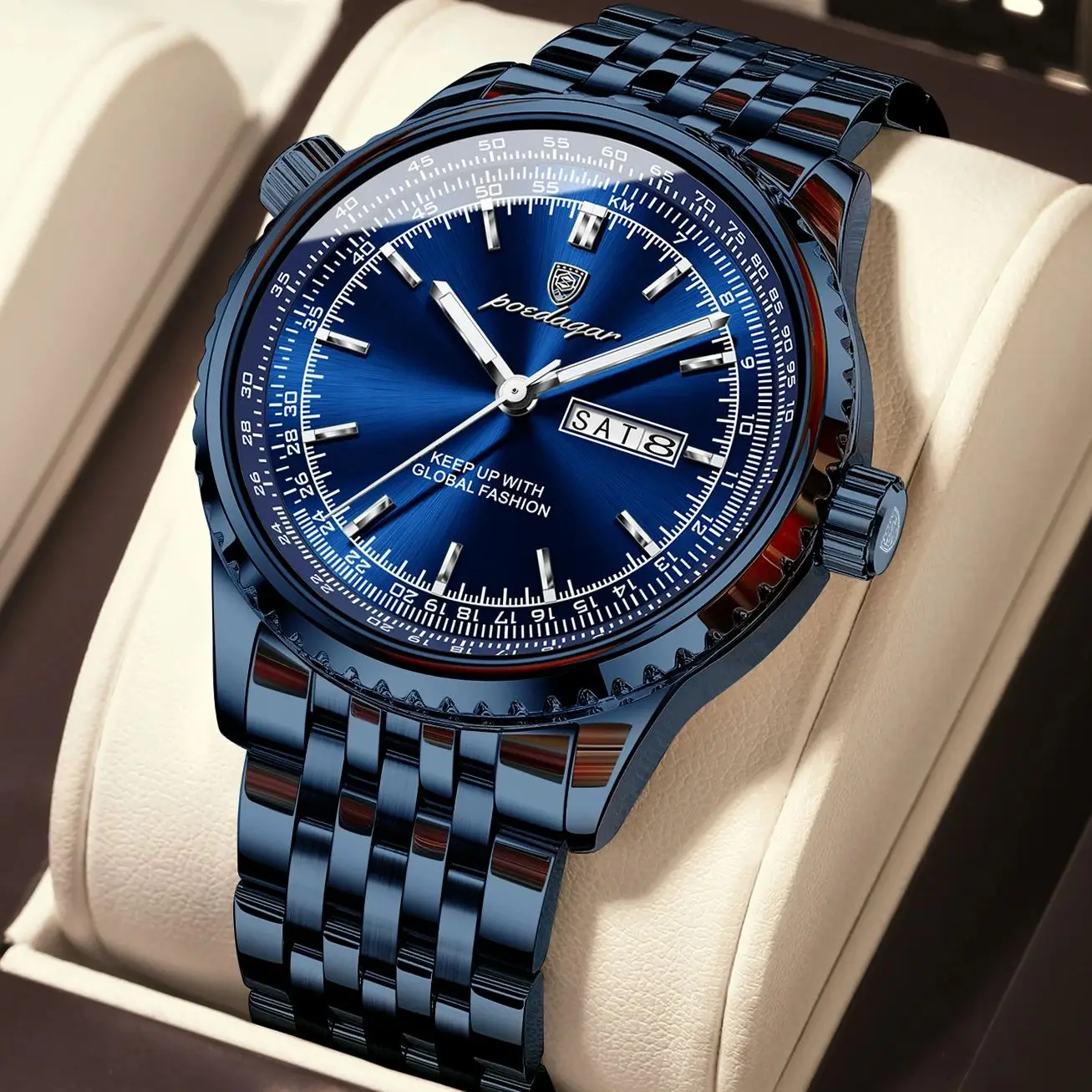 POEDAGAR Luxury Exquisite Wristwatch For Man Stainless Steel Date Week Quartz Men Clock Waterproof Luminous Sports Men's Watches
POEDAGAR Luxury Exquisite Wristwatch For Man Stainless Steel Date Week Quartz Men Clock Waterproof Luminous Sports Men's Watches