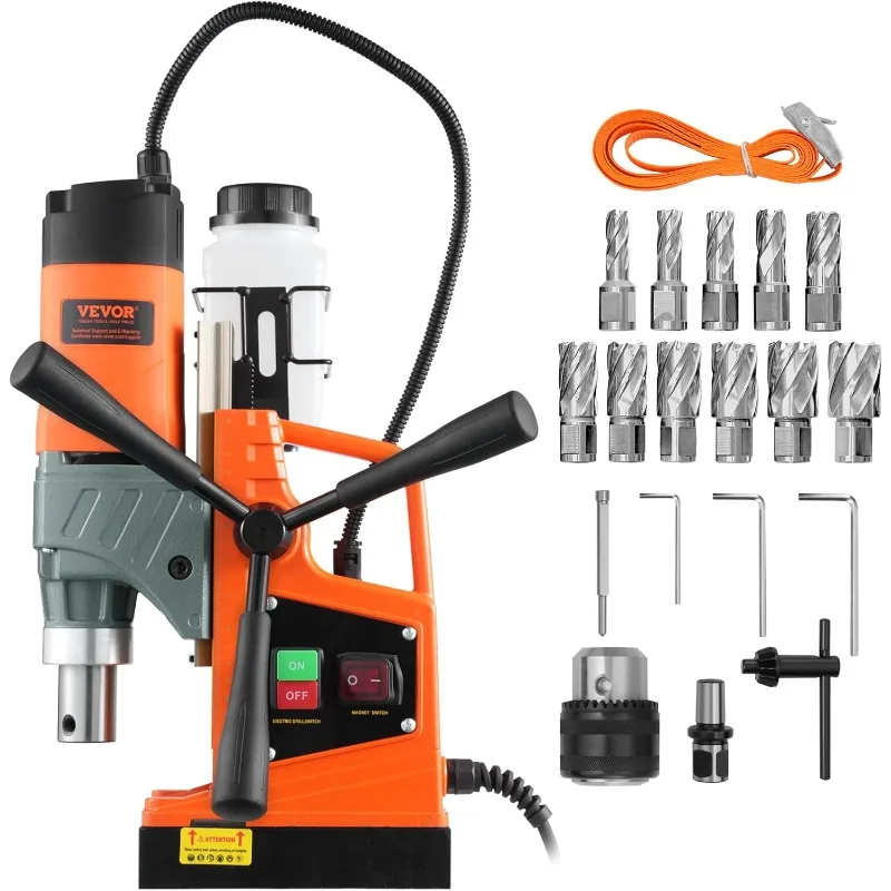 Magnetic drill, 1300W, 1.57" bore diameter, 2922lbf/13000N, 810 RPM portable magnetic electric drill press
Magnetic drill, 1300W, 1.57" bore diameter, 2922lbf/13000N, 810 RPM portable magnetic electric drill press