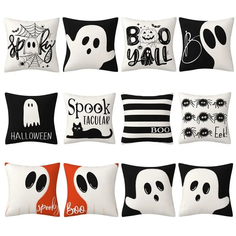 Halloween Pillow Covers 4-Piece Throw Cushion Cover Square Pillow Case Washable Decorative Cushion Case Home Decor Pillowcase
Halloween Pillow Covers 4-Piece Throw Cushion Cover Square Pillow Case Washable Decorative Cushion Case Home Decor Pillowcase
