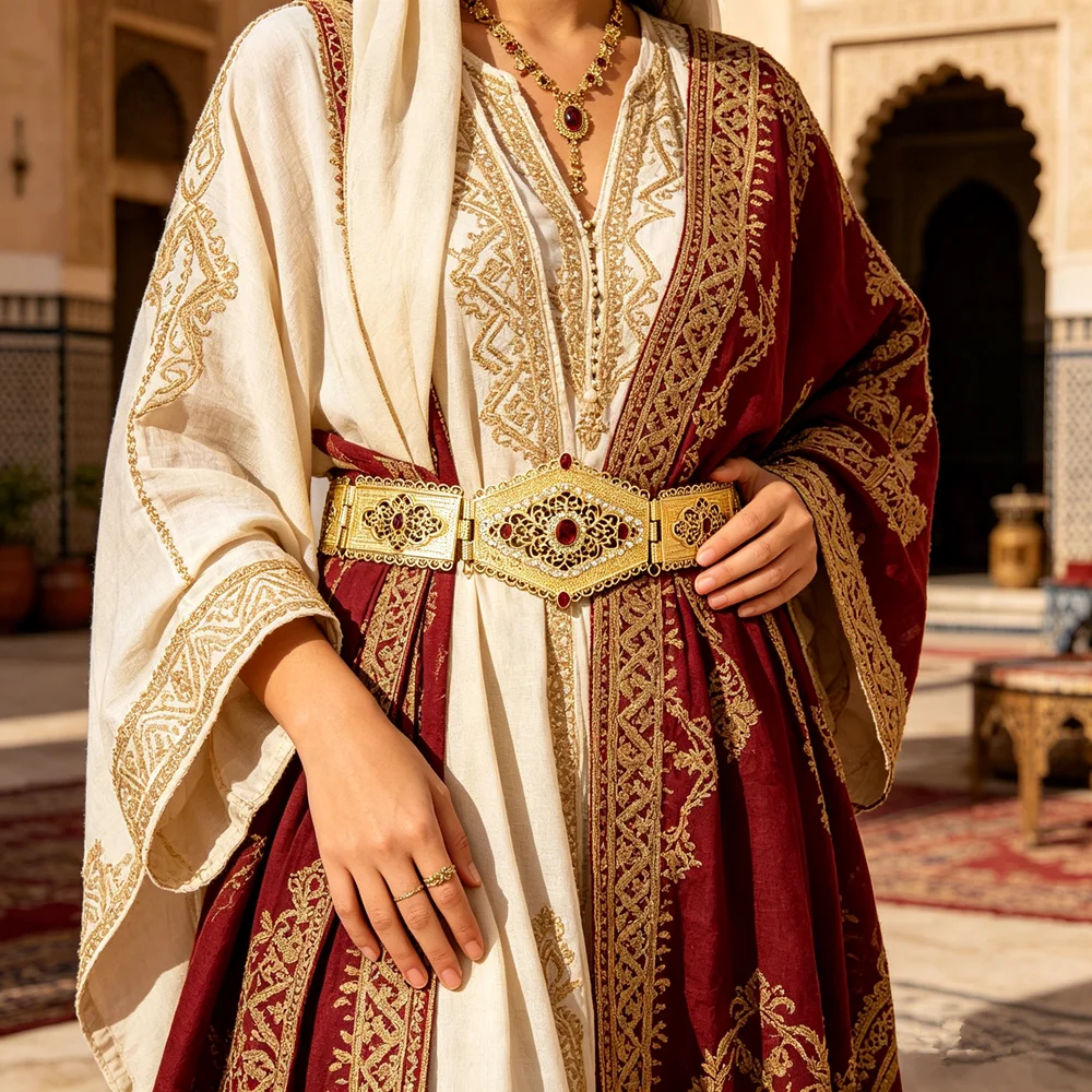 Elegant Gold-Plated Wedding Belt with Hollow out Design And Embedded Rhinestones Morocco Style Bridal Sash
Elegant Gold-Plated Wedding Belt with Hollow out Design And Embedded Rhinestones Morocco Style Bridal Sash