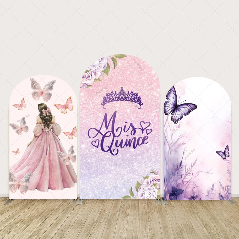 Quinceanera 15th Girl Birthday Arch Backdrop Cover Princess Dress Sparkly Background Party Decorations
Quinceanera 15th Girl Birthday Arch Backdrop Cover Princess Dress Sparkly Background Party Decorations