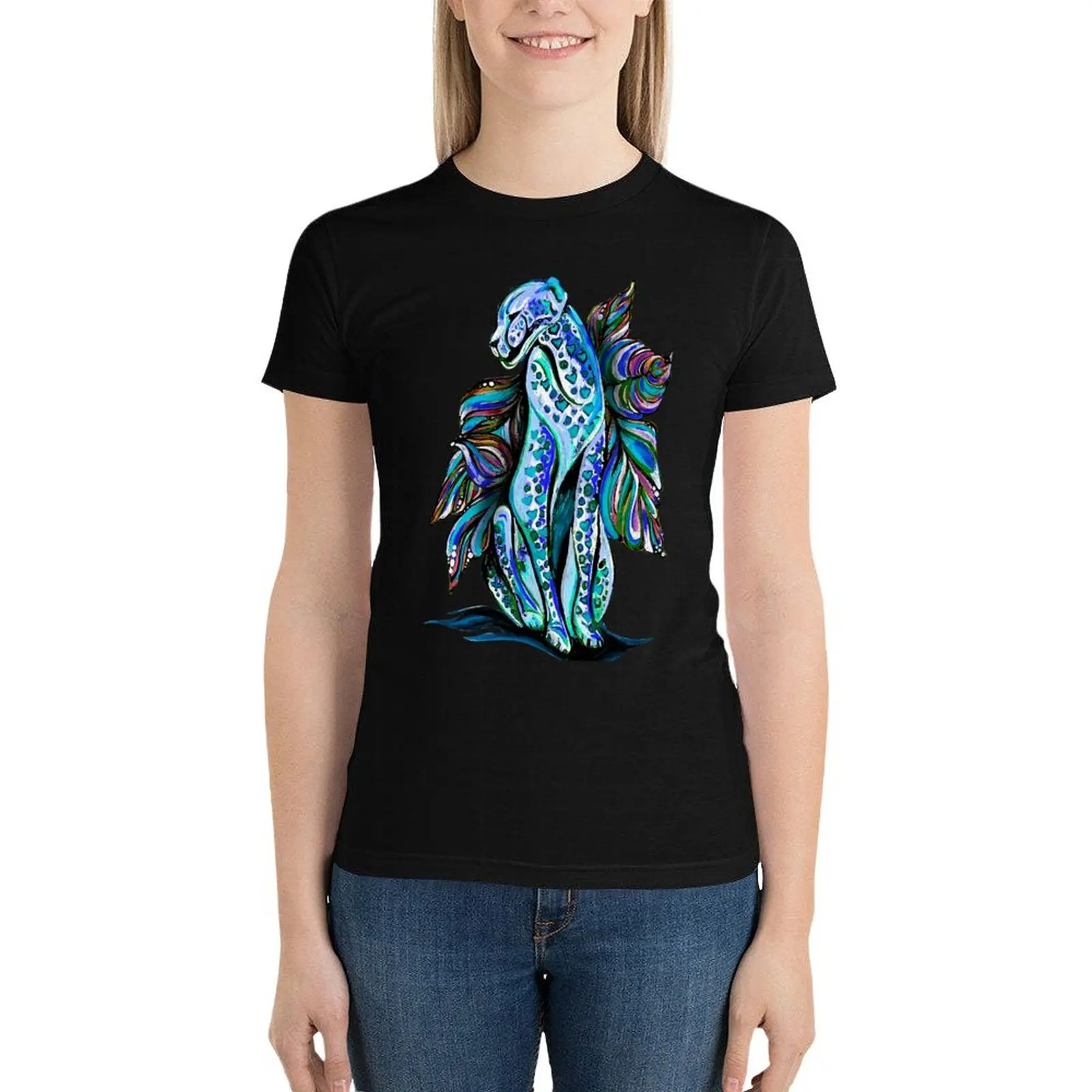 Cheetah and Hearts - Blue T-Shirt hippie clothes tops plus size tops graphics Woman clothing
Cheetah and Hearts - Blue T-Shirt hippie clothes tops plus size tops graphics Woman clothing