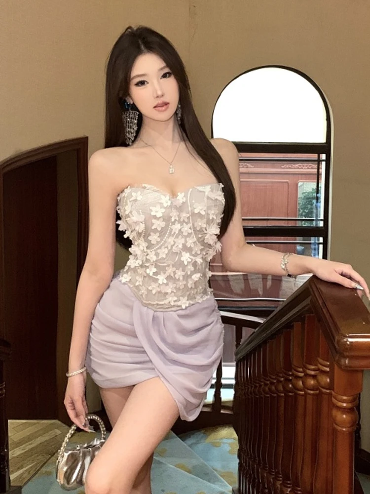 Sweet Spicy Halter Top And Skirt Set with Fishbone Net Splice Sexy Trim Fit Summer Fashion for Young Women Chinese Brand
Sweet Spicy Halter Top And Skirt Set with Fishbone Net Splice Sexy Trim Fit Summer Fashion for Young Women Chinese Brand