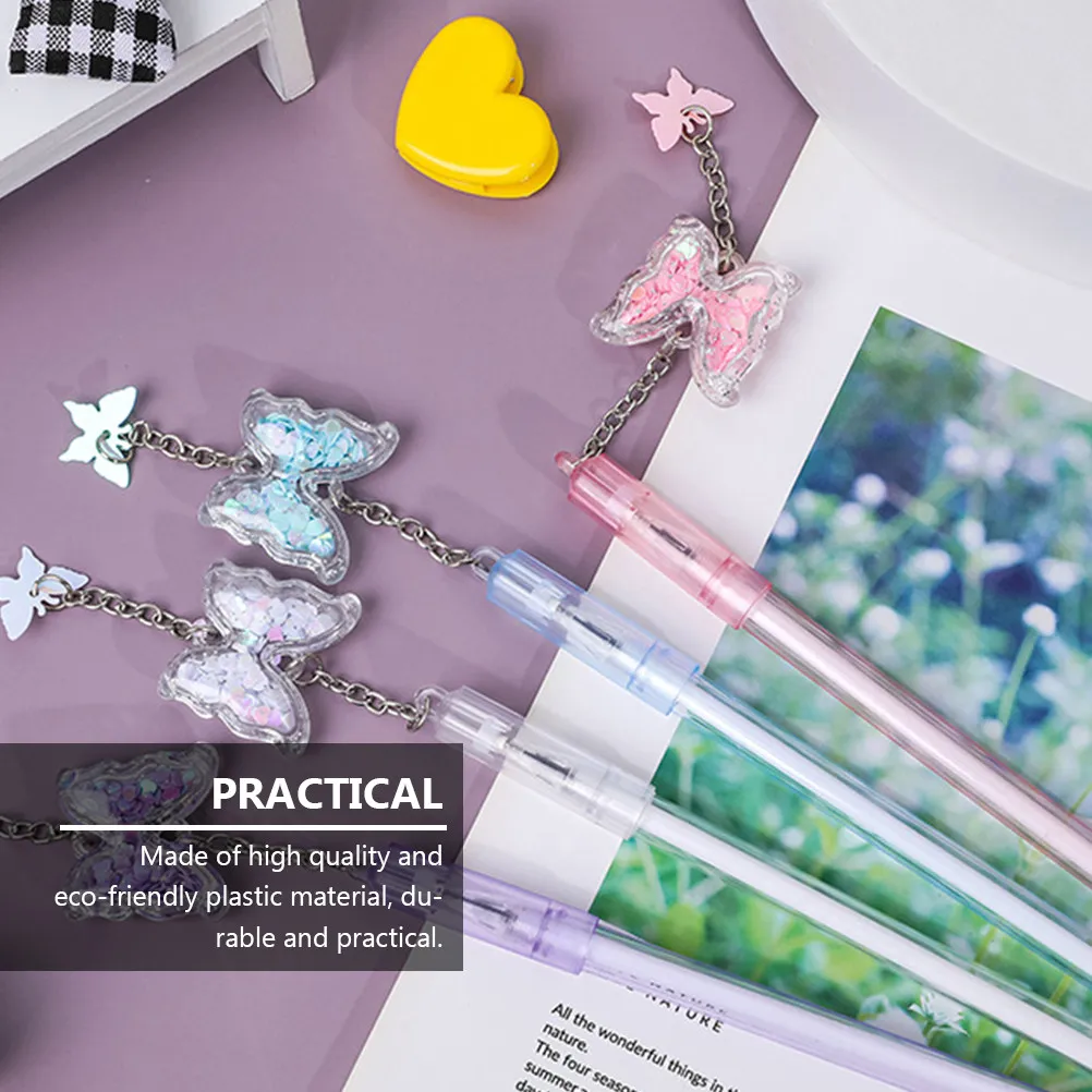 1Set Butterfly Pendant Gel Pen Eco-Friendly Smooth Writing Signature Pen for Students Office Coloring Doodling Crafts
1Set Butterfly Pendant Gel Pen Eco-Friendly Smooth Writing Signature Pen for Students Office Coloring Doodling Crafts