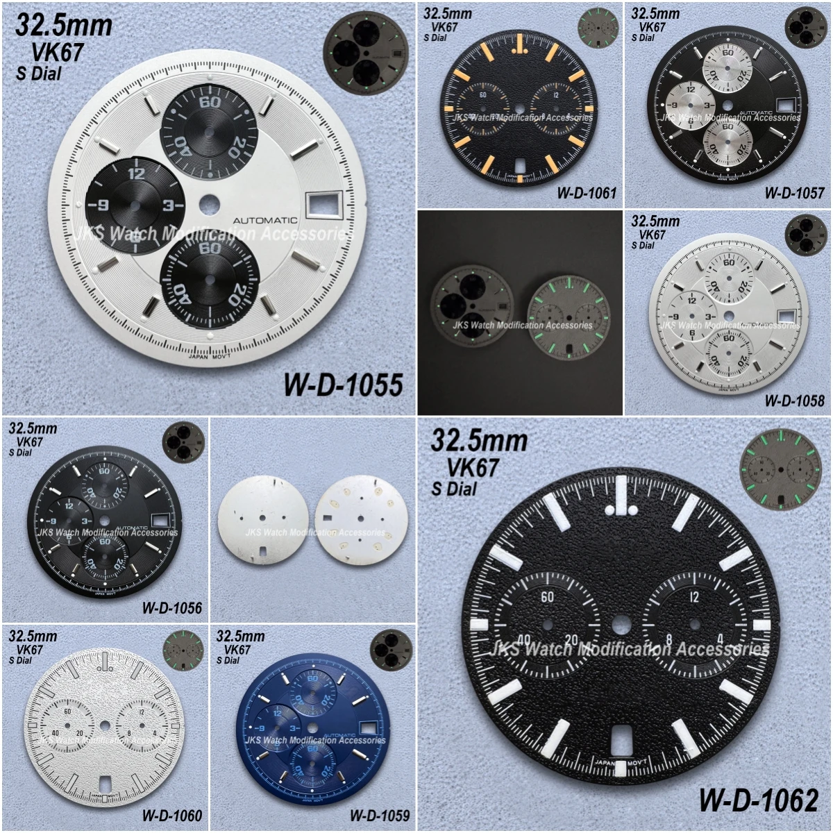 32.5mm S Logo Matte Dial Fit VK67 Movement Green Luminous Speed High-Quality Watch Modification Accessories
32.5mm S Logo Matte Dial Fit VK67 Movement Green Luminous Speed High-Quality Watch Modification Accessories