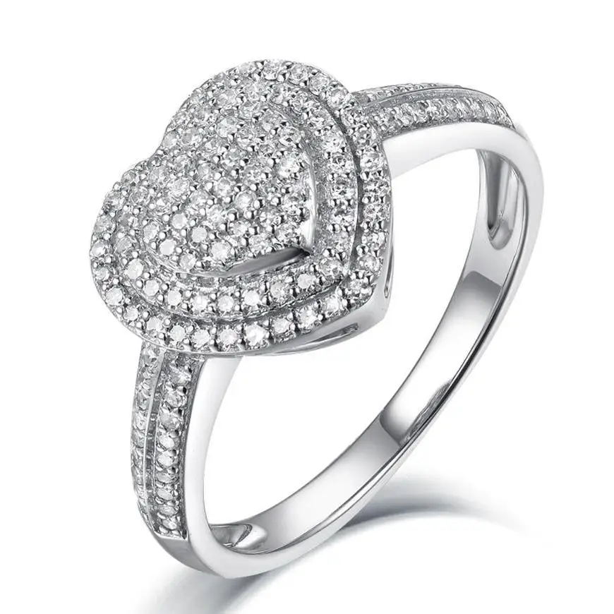 Gold Ring Jewelry Heart Shape Halo Setting Designs Solid 18k Gold Diamond Engagement Ring
Gold Ring Jewelry Heart Shape Halo Setting Designs Solid 18k Gold Diamond Engagement Ring