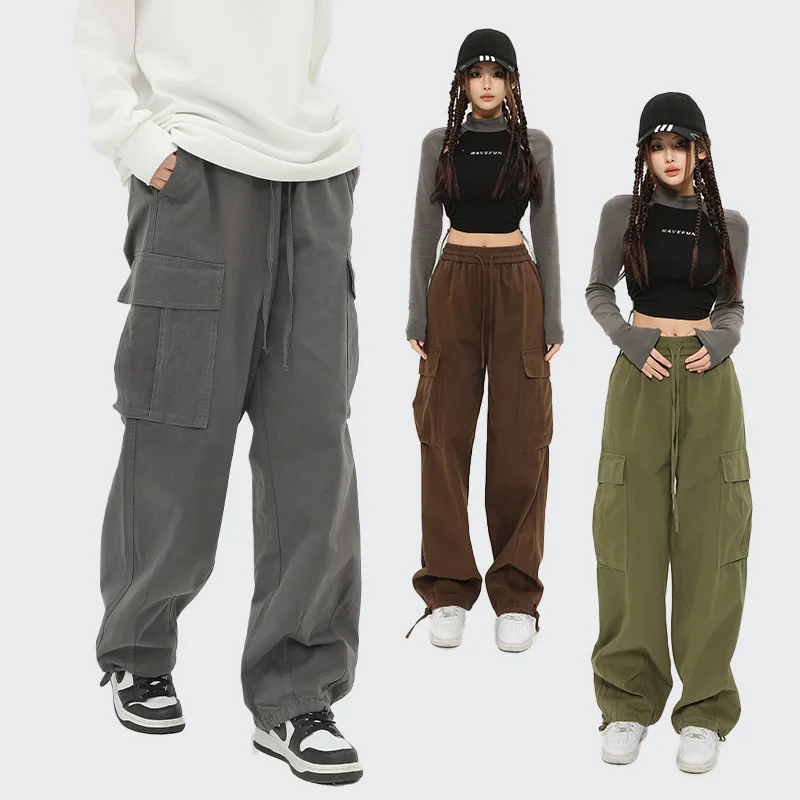 Autumn Vintage Baggy Cargo Pants Women Men Fashion 90s Streetwear Pockets Wide Leg High Waist Straight Y2k Trousers Overalls 
Autumn Vintage Baggy Cargo Pants Women Men Fashion 90s Streetwear Pockets Wide Leg High Waist Straight Y2k Trousers Overalls