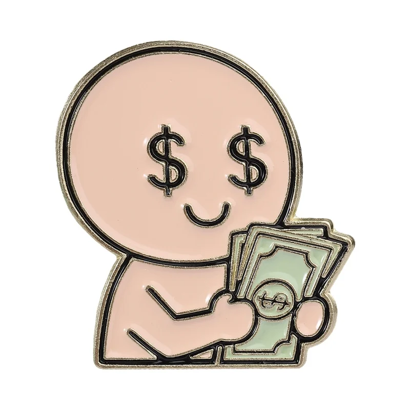 Boy Dollar Money Crazy Enamel Pins Cute Boy Dollar Sign Eyes & Hands Holding Cash Brooch Bag Clothes Badge Funny Jewelry Gifts
Boy Dollar Money Crazy Enamel Pins Cute Boy Dollar Sign Eyes & Hands Holding Cash Brooch Bag Clothes Badge Funny Jewelry Gifts