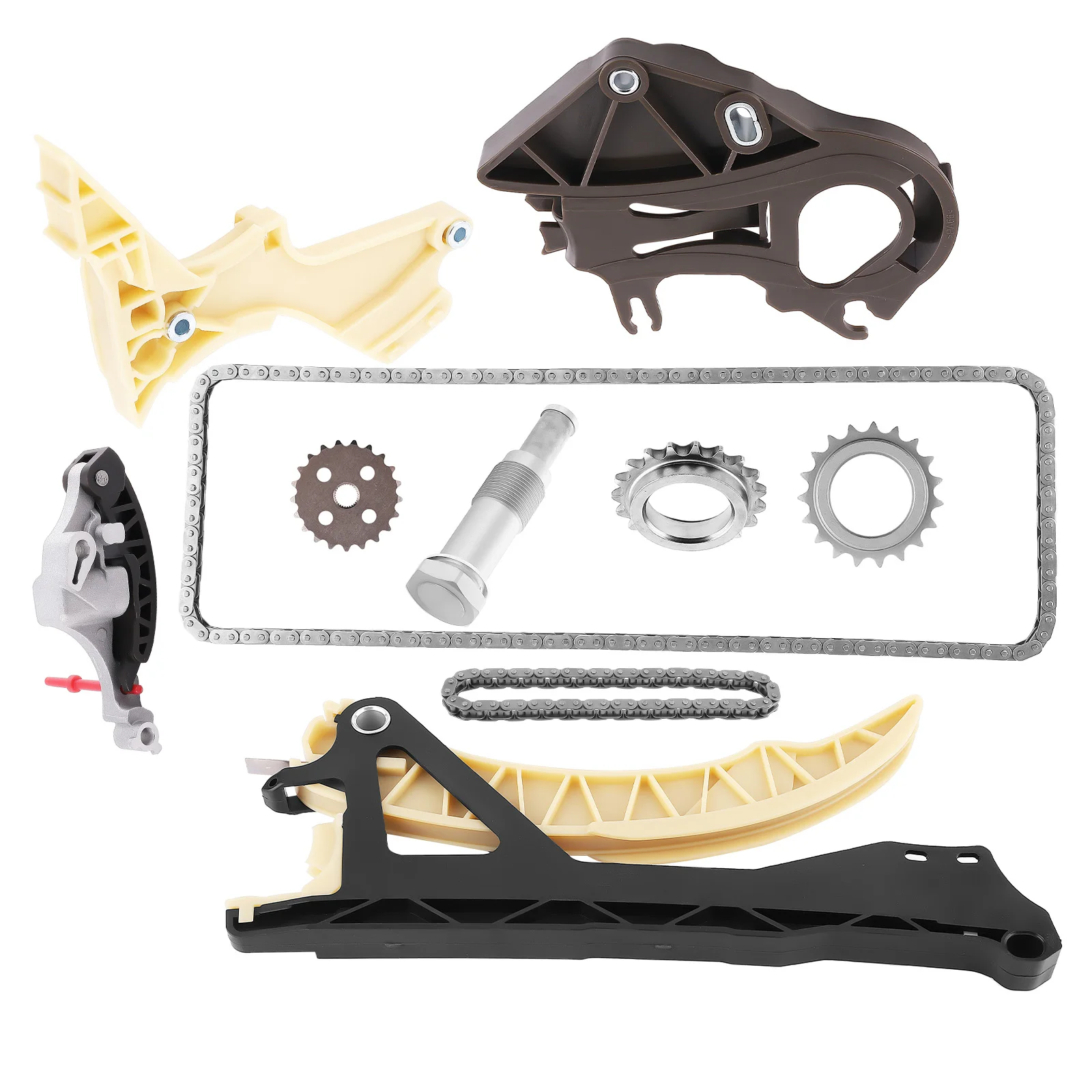 Комплект направляющих цепи ГРМ и масляного насоса для BMW 118i 120i 316i 318i 320i N42 N46 2.0L
Комплект направляющих цепи ГРМ и масляного насоса для BMW 118i 120i 316i 318i 320i N42 N46 2.0L