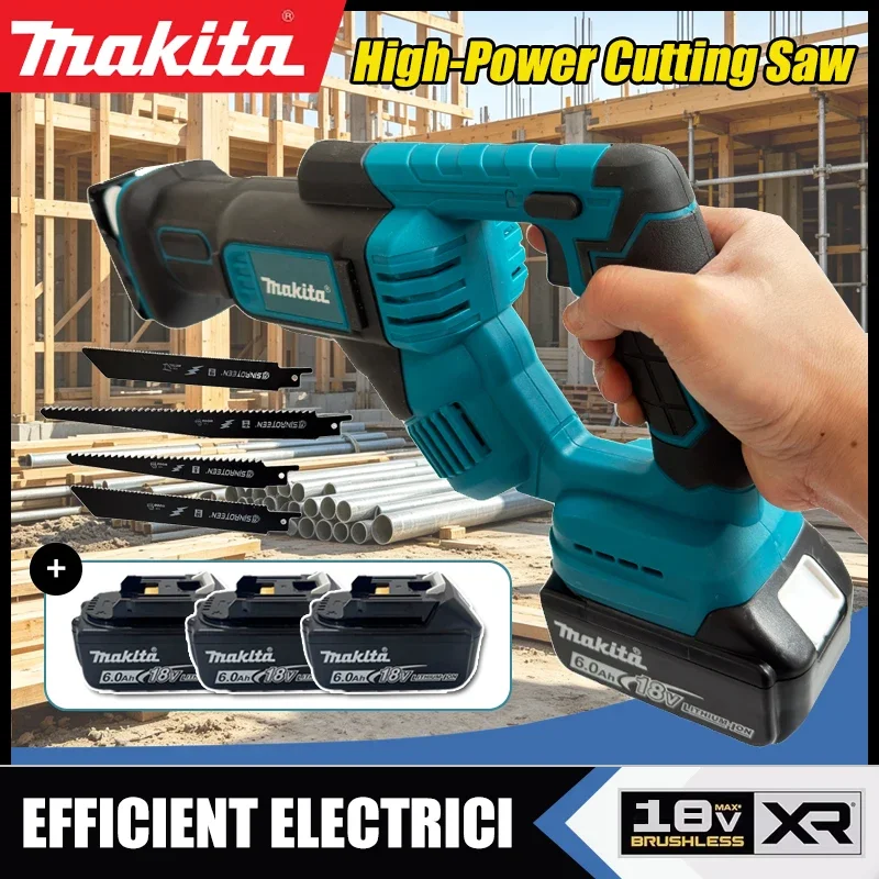 Makita Electric Reciprocating Saw with Reciprocating Cordless Wood Metal Cutting Portable for Power Tools Fit 18V Battery
Makita Electric Reciprocating Saw with Reciprocating Cordless Wood Metal Cutting Portable for Power Tools Fit 18V Battery