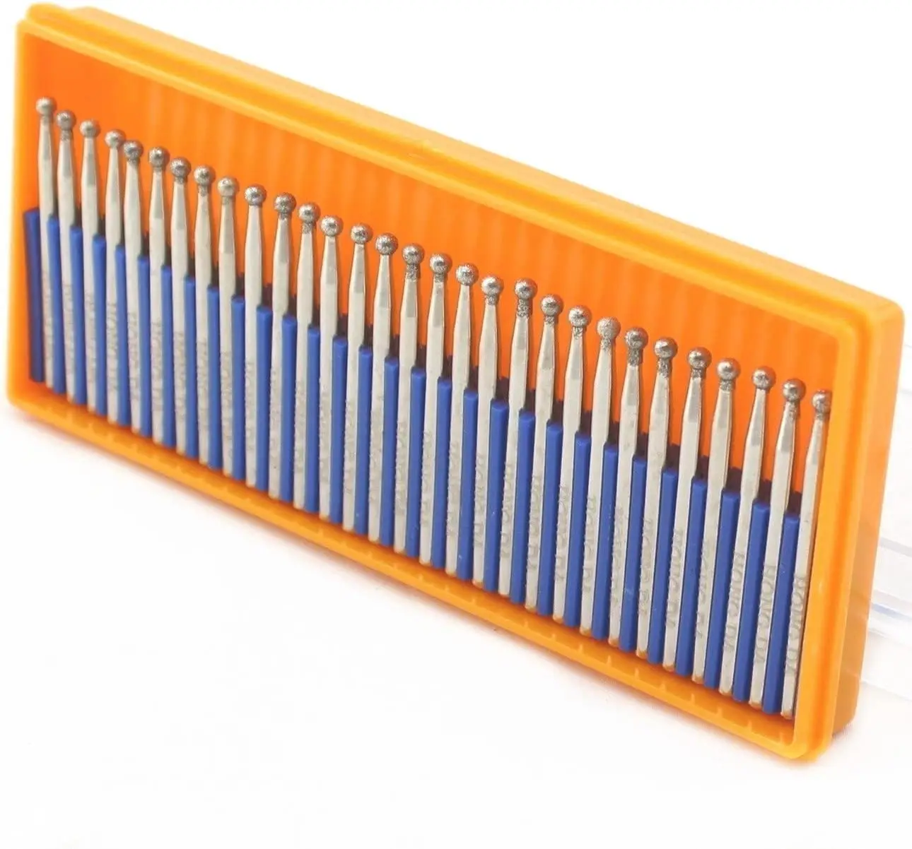 30Pcs Diamond Grinding Bits 3mm Spherical Head with 1/8 Inch Shank for Rotary Tools Carving and Engraving
30Pcs Diamond Grinding Bits 3mm Spherical Head with 1/8 Inch Shank for Rotary Tools Carving and Engraving