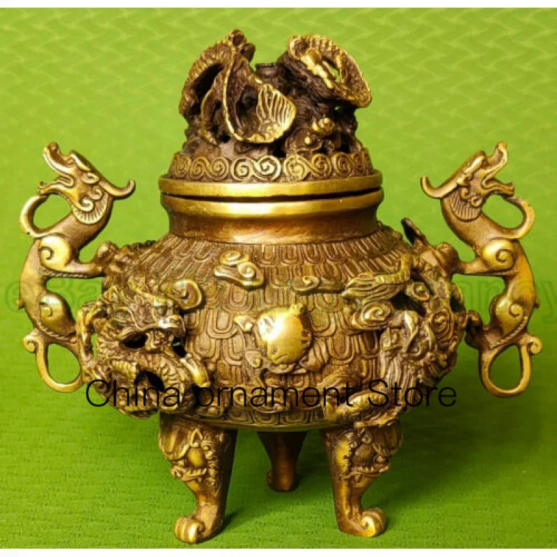 Handmade Antique Ancient Brass Old Statue Dragon Incense Burner Incense Burner
Handmade Antique Ancient Brass Old Statue Dragon Incense Burner Incense Burner