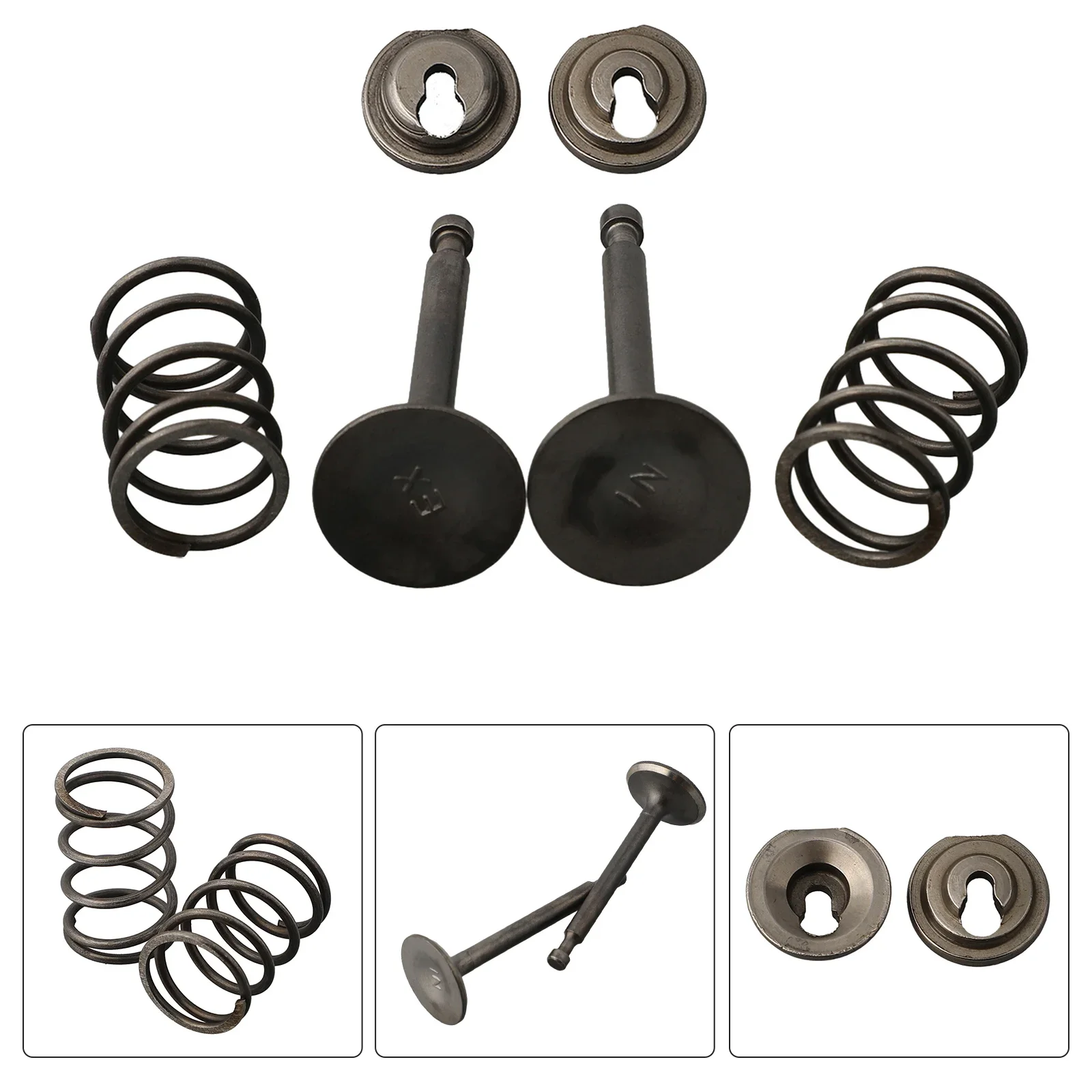 Intake Inlet Exhaust Valve Spring Collet Retainer Set Spring Retainer Kit For 1KW-3KW Generator Lawnmower Water Pump Gas Engine
Intake Inlet Exhaust Valve Spring Collet Retainer Set Spring Retainer Kit For 1KW-3KW Generator Lawnmower Water Pump Gas Engine