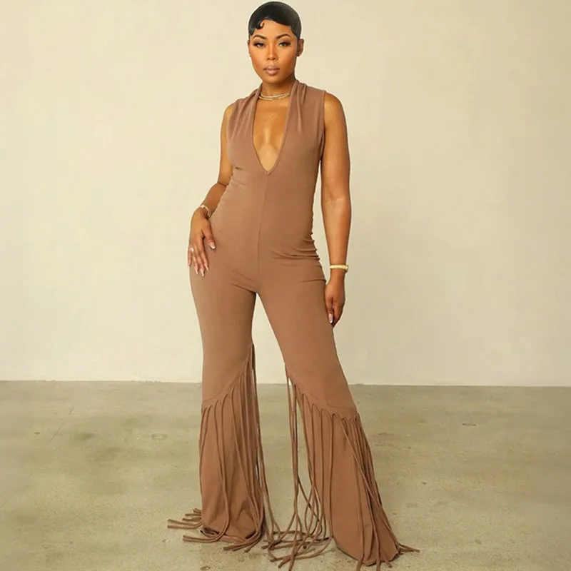 Doyerl Solid Fringed Tassel Romper Woman Jumpsuit Sleeveless V-neck Skinny Club Wear Party One Piece Overalls Combinaison Femme
Doyerl Solid Fringed Tassel Romper Woman Jumpsuit Sleeveless V-neck Skinny Club Wear Party One Piece Overalls Combinaison Femme