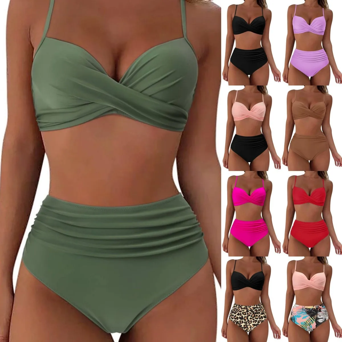Women Swimsuit Summer 2026 Sexy Swimsuit for Ladies High-waisted Bikini for Women Bathing Suit Beach Swimwear Clothes
Women Swimsuit Summer 2026 Sexy Swimsuit for Ladies High-waisted Bikini for Women Bathing Suit Beach Swimwear Clothes