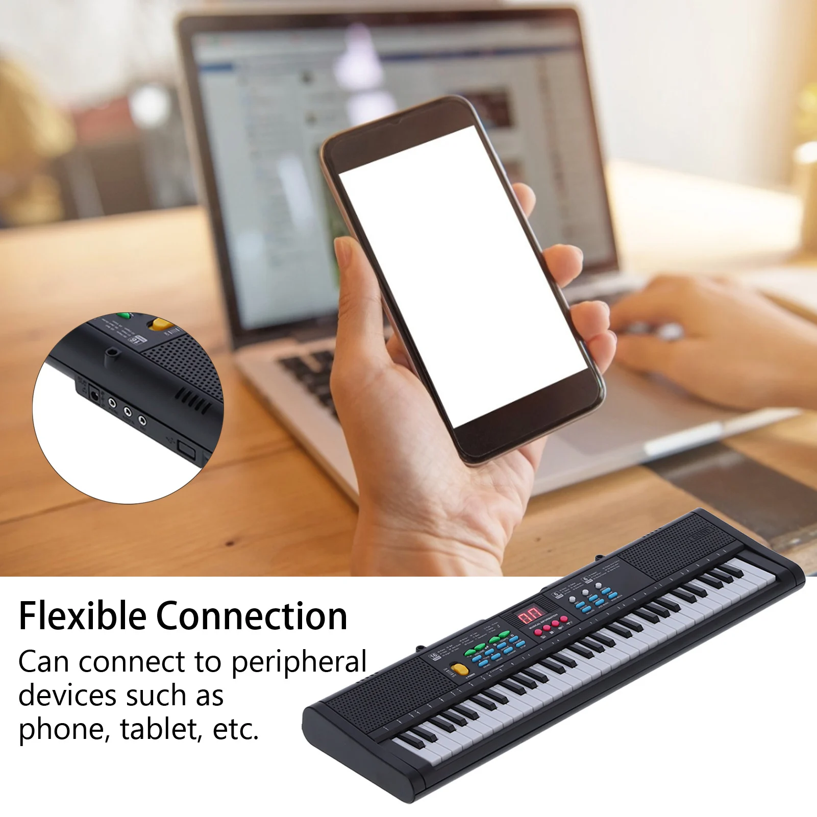 61 Keys Multifunctional Electronic Keyboard Children Digital Electric Piano Microphone Beginner Electronic Keyboard Instrument
61 Keys Multifunctional Electronic Keyboard Children Digital Electric Piano Microphone Beginner Electronic Keyboard Instrument