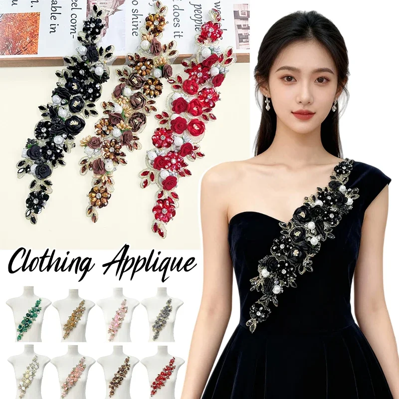 1pc Big Pearl Rhinestone 3D Flower Applique Handmade Sewing Fabric Patch for Wedding Dress Clothing Hat Decoration Accessories
1pc Big Pearl Rhinestone 3D Flower Applique Handmade Sewing Fabric Patch for Wedding Dress Clothing Hat Decoration Accessories