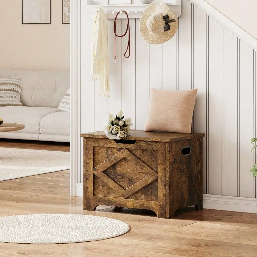 23.6 Storage Bench Wooden Toy Chest With Safety Hinge, MultiFunctional Entryway Living Room Storage, Easy Assembly
23.6 Storage Bench Wooden Toy Chest With Safety Hinge, MultiFunctional Entryway Living Room Storage, Easy Assembly