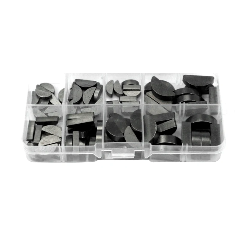 80pcs Woodruff Keys Half Moon Set 140PCS Carbon Steel M3 M4 M5 M6 Round Ended Feather Key Drive Shaft Parallel Keys Kit
80pcs Woodruff Keys Half Moon Set 140PCS Carbon Steel M3 M4 M5 M6 Round Ended Feather Key Drive Shaft Parallel Keys Kit