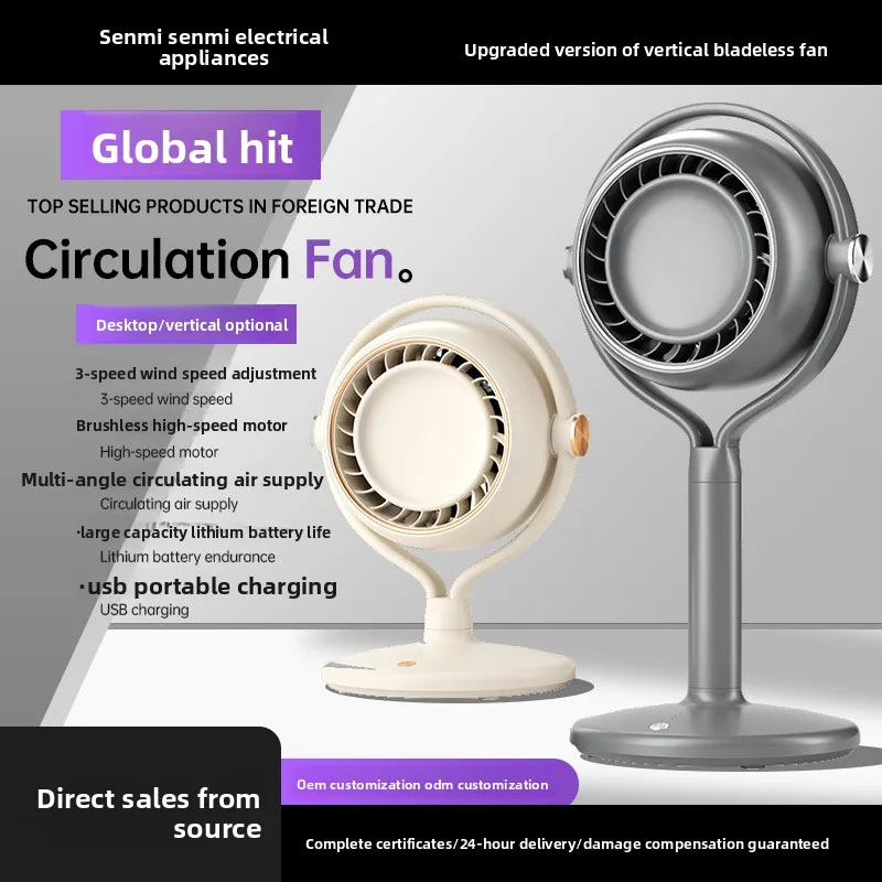 1pc Desktop Rechargeable Fan SmallPortable AirConditioning Appliances AutoRotation Ventilador 3-speed Wind Silent for HomeOffice
1pc Desktop Rechargeable Fan SmallPortable AirConditioning Appliances AutoRotation Ventilador 3-speed Wind Silent for HomeOffice