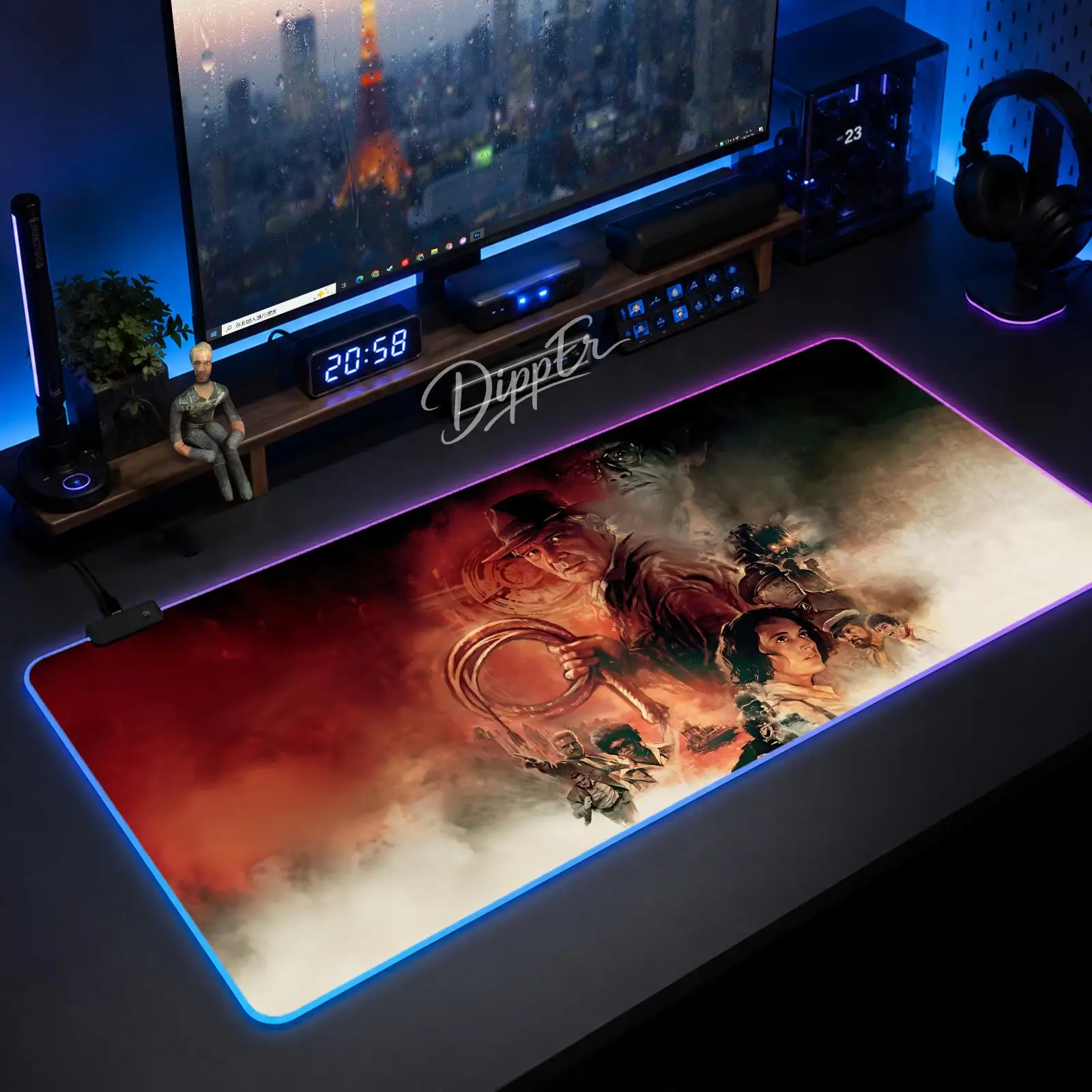 Game Indiana Jones Mouse Pad Gaming Anime Mouse Pad XXL RGB Desk Mats LED Table Pads Backlit Rubber Desktop
Game Indiana Jones Mouse Pad Gaming Anime Mouse Pad XXL RGB Desk Mats LED Table Pads Backlit Rubber Desktop