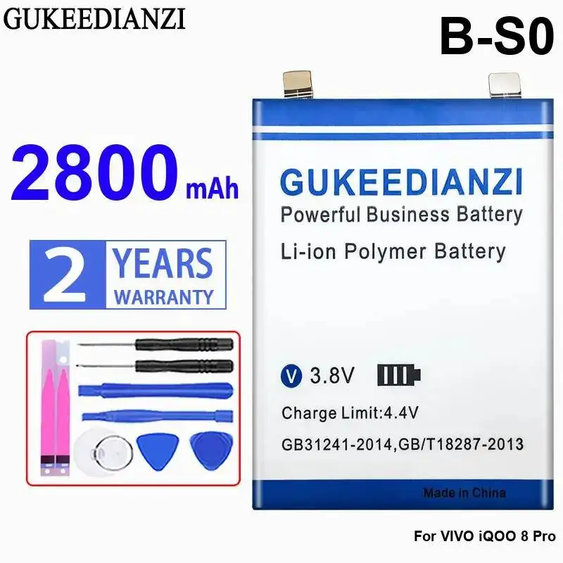 For Vivo Iqoo 8 Pro 2800Mah B-S0 High Capacity Mobile Phone Battery
For Vivo Iqoo 8 Pro 2800Mah B-S0 High Capacity Mobile Phone Battery