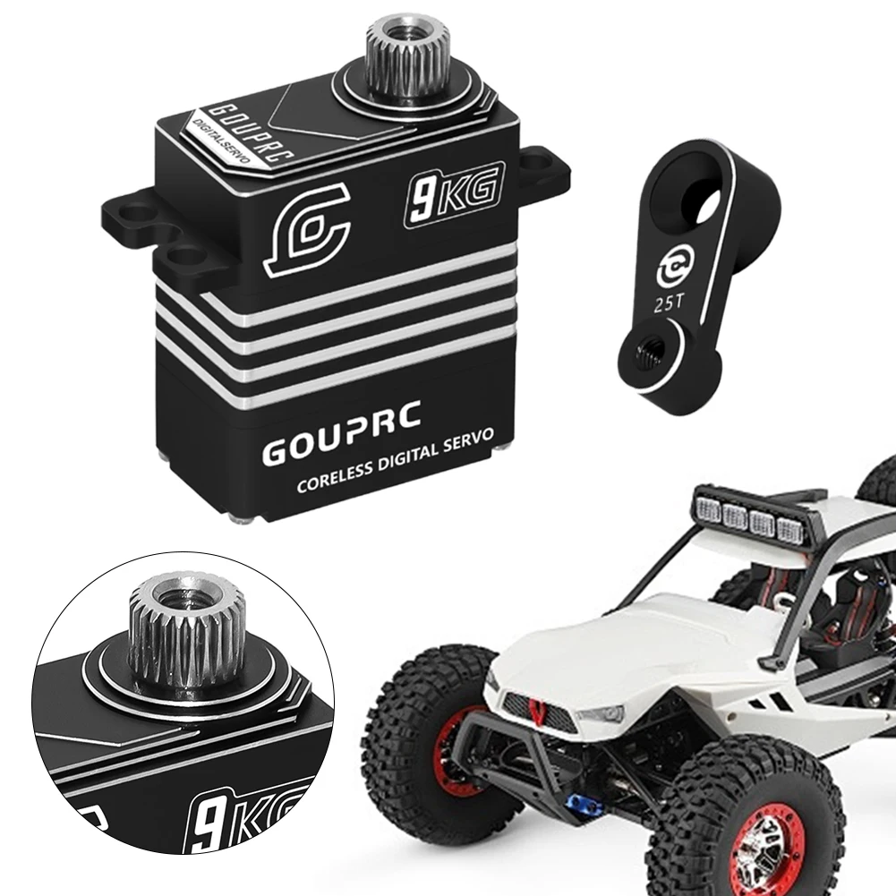 9KG Waterproof RC Digital Micro Servo with 25T Servo Arm Mini Servo for TRX-4 TRX-6 SCX10 III Crawler Car
9KG Waterproof RC Digital Micro Servo with 25T Servo Arm Mini Servo for TRX-4 TRX-6 SCX10 III Crawler Car