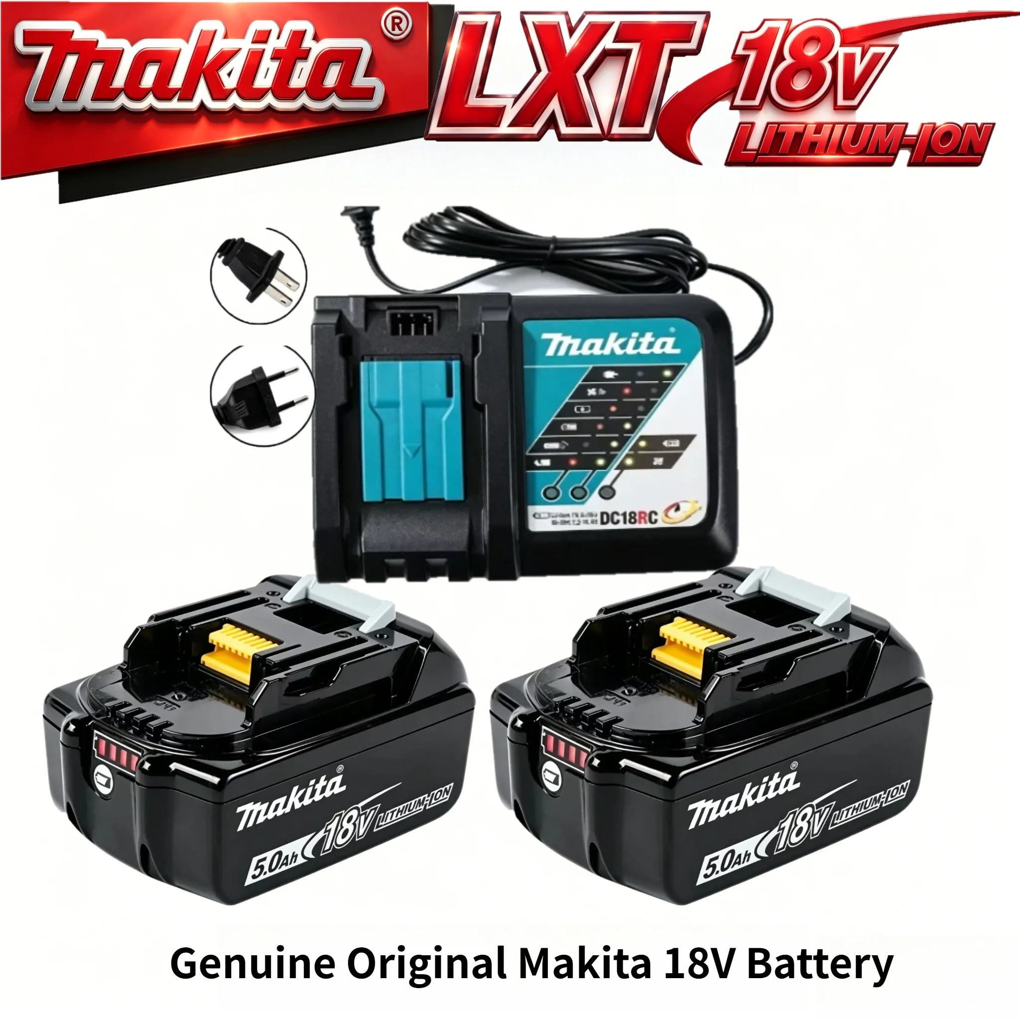 Makita BL1830 5.0Ah 18V Lithium-Ion Battery for Makita BL1850 BL1860 BL1840 BL1820 LXT Cordless Power Tool Battery Pack
Makita BL1830 5.0Ah 18V Lithium-Ion Battery for Makita BL1850 BL1860 BL1840 BL1820 LXT Cordless Power Tool Battery Pack