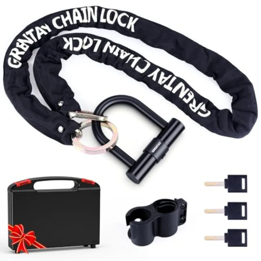 Bike Chain Lock 5.25 Feet/160cm Heavy Duty Anti Theft Bicycle Chain Lock 0.6inch/15mm Thick Cut Proof Security Bike Locks with
Bike Chain Lock 5.25 Feet/160cm Heavy Duty Anti Theft Bicycle Chain Lock 0.6inch/15mm Thick Cut Proof Security Bike Locks with