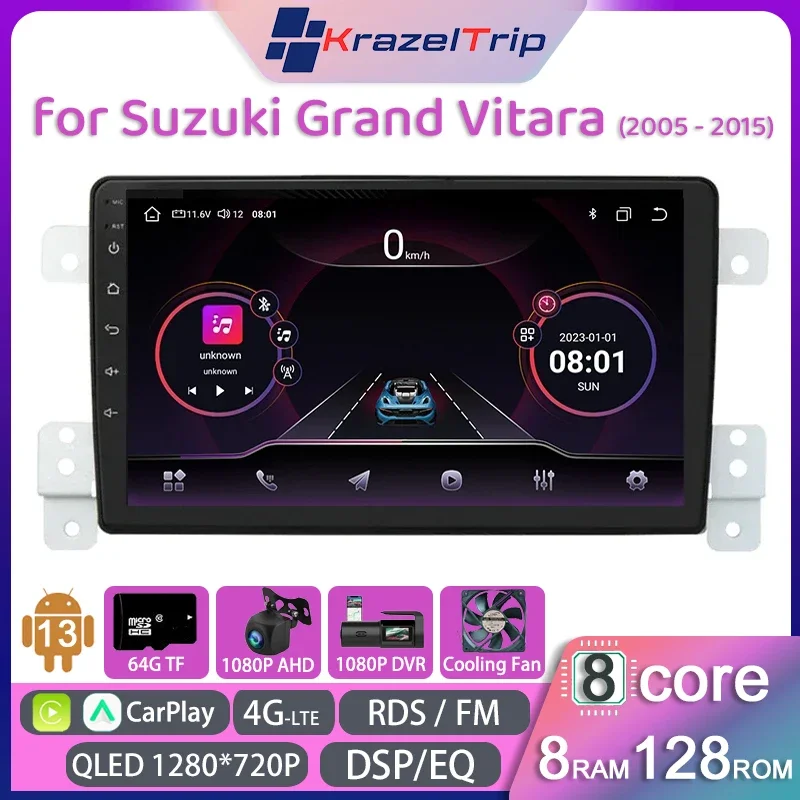 8Core Intelligent Android Auto Car Radio for Suzuki Grand Vitara 3 2005 - 2015 Escudo Video Player GPS 4G Carplay Stereo DSP RDS
8Core Intelligent Android Auto Car Radio for Suzuki Grand Vitara 3 2005 - 2015 Escudo Video Player GPS 4G Carplay Stereo DSP RDS