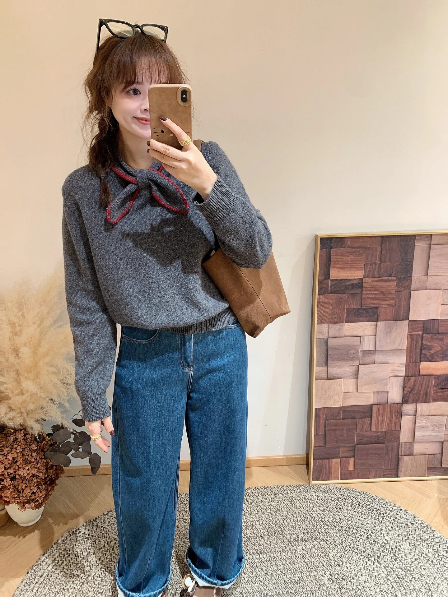 Soft Woolen Collar Knot Sweater Korean Sle Long Sve Knitted Top Color Blo Design Casual Wear for Women
Soft Woolen Collar Knot Sweater Korean Sle Long Sve Knitted Top Color Blo Design Casual Wear for Women