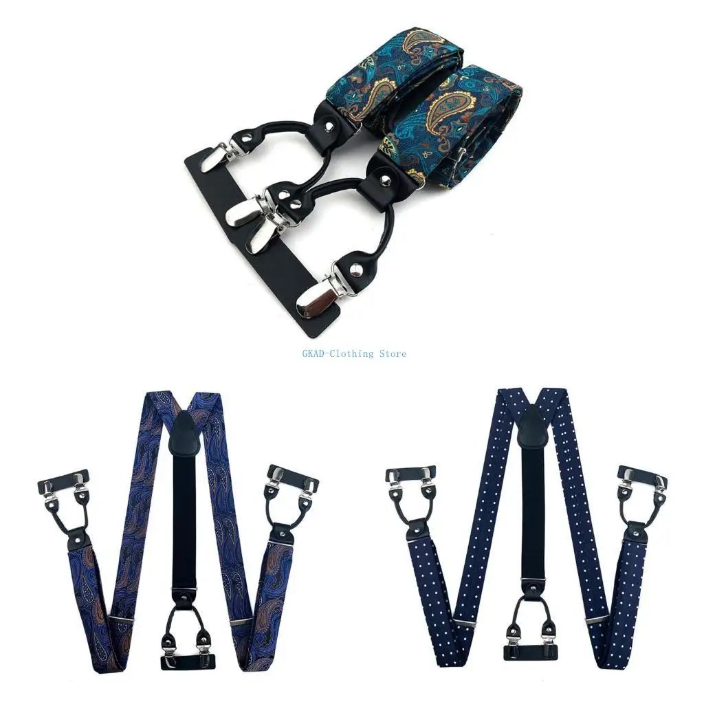 N0PE Adjustable Jacquard Suspenders for Men with Strong Metal Hook Formal Suit Brace
N0PE Adjustable Jacquard Suspenders for Men with Strong Metal Hook Formal Suit Brace