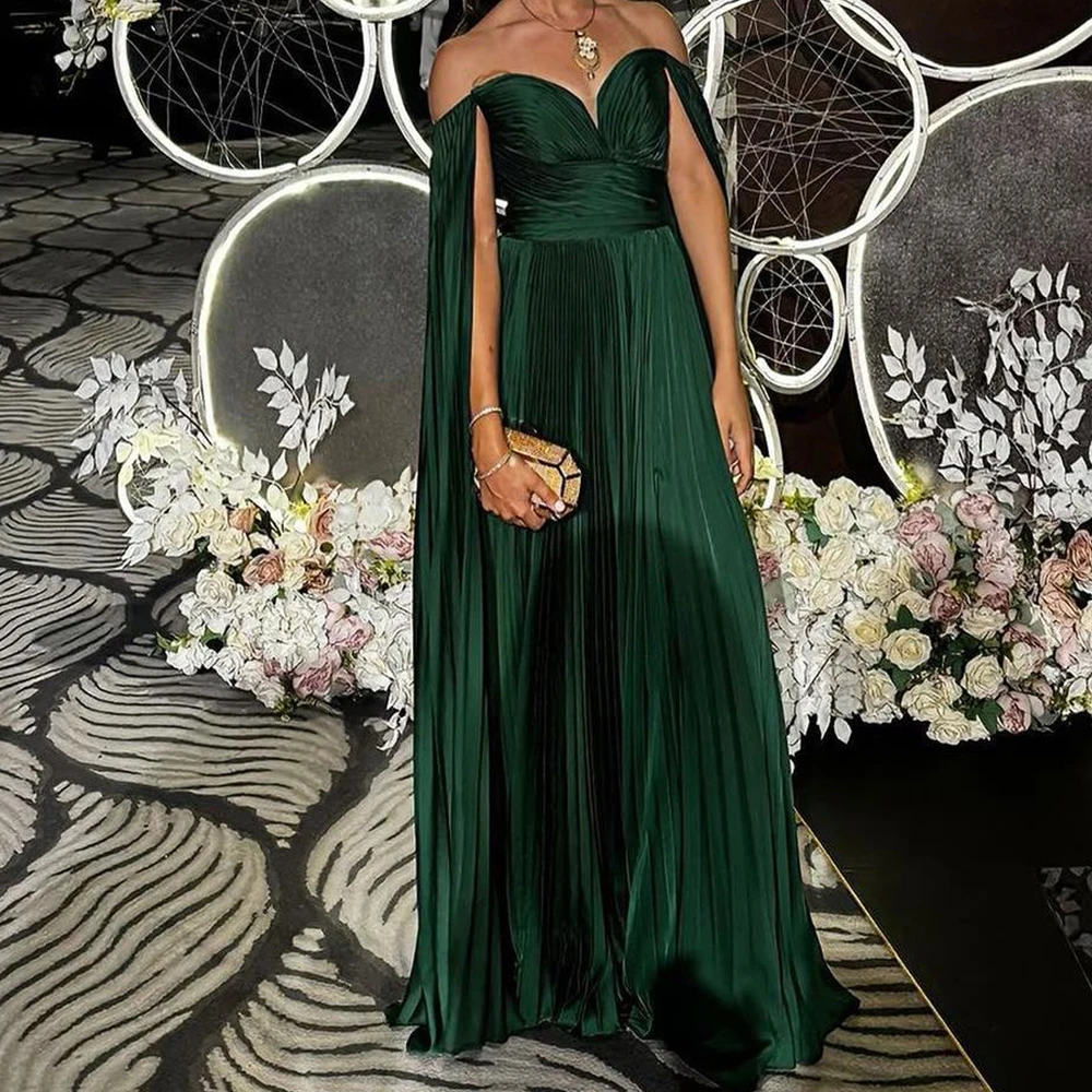Floor Length Off the Shoulder Dubai Evening Caftan Dress Satin Straight Sleeveless Pleats Sweep Train Special Occasion Gowns
Floor Length Off the Shoulder Dubai Evening Caftan Dress Satin Straight Sleeveless Pleats Sweep Train Special Occasion Gowns