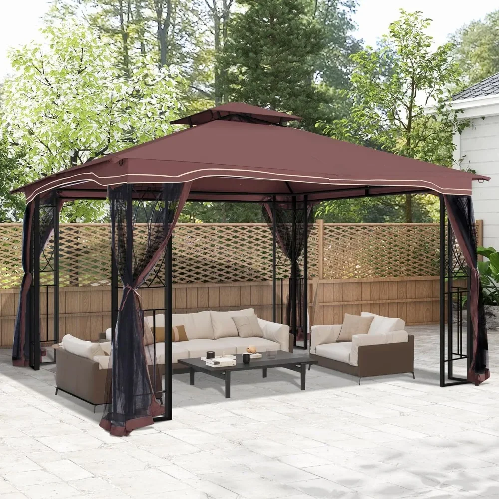 Outdoor Patio Gazebo - Porch Gazebo with Polyester Roof & Breathable Netting, Best for Garden, Lawn, Backyard Deck
Outdoor Patio Gazebo - Porch Gazebo with Polyester Roof & Breathable Netting, Best for Garden, Lawn, Backyard Deck