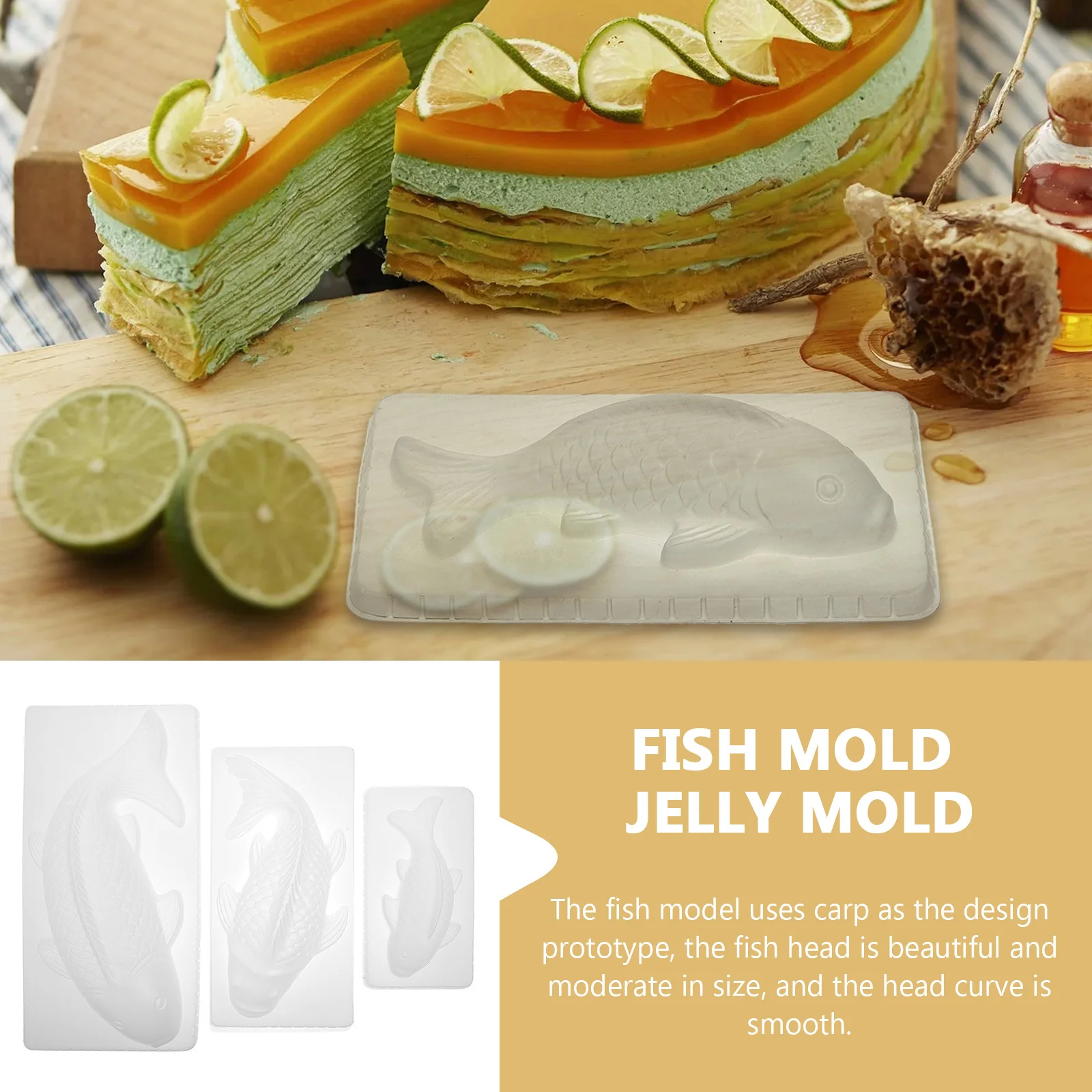 3pcs Fish Shape Baking Mold Nonstick Diy Jelly Chocolate Rice Cake Making Mold Kitchen Supply Compact Light Easy Demould
3pcs Fish Shape Baking Mold Nonstick Diy Jelly Chocolate Rice Cake Making Mold Kitchen Supply Compact Light Easy Demould