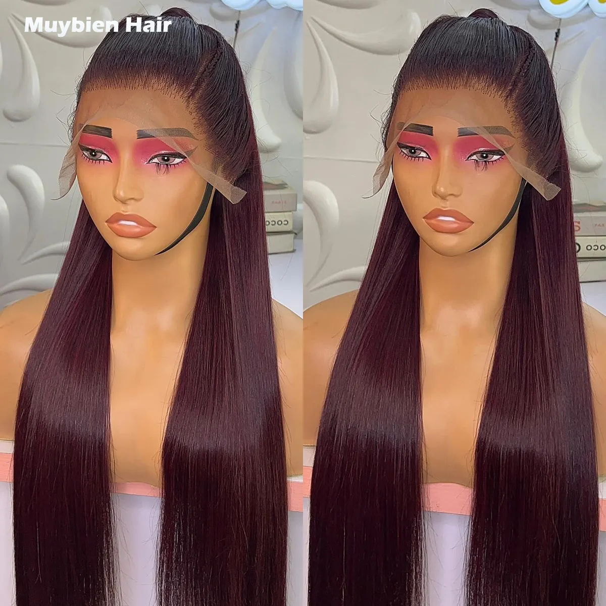 Wine Color 13x6 HD Lace Front Wig Human Hair Bone Straight 99j Burgundy Lace Front Glueless Wigs for Black Woman Ready to Wear
Wine Color 13x6 HD Lace Front Wig Human Hair Bone Straight 99j Burgundy Lace Front Glueless Wigs for Black Woman Ready to Wear