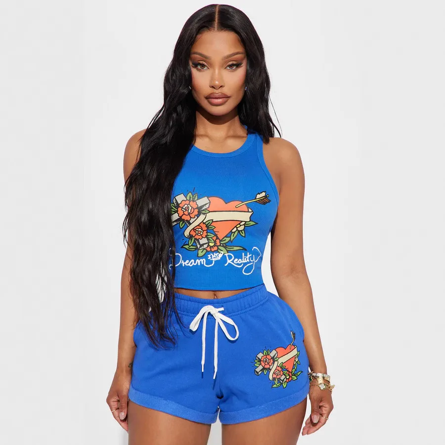 2025 European and American Women's Fashion Positioning Printed Chest Wrap Shorts Set
2025 European and American Women's Fashion Positioning Printed Chest Wrap Shorts Set