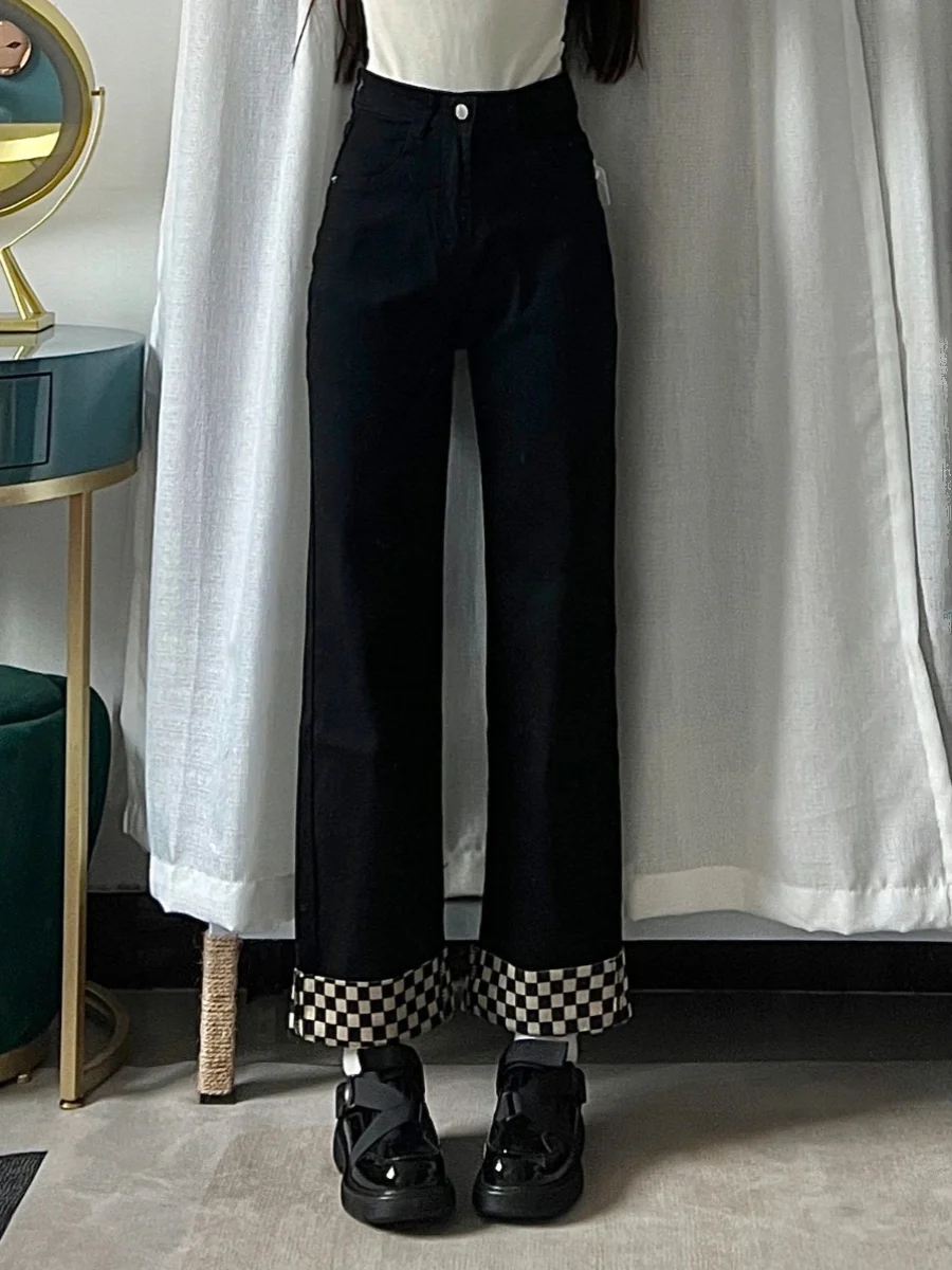 plus Size Women's High Waist Fce Lined Straight Leg Plaid Denim Jeans Autumn Winter Slimming Wide Leg Pants
plus Size Women's High Waist Fce Lined Straight Leg Plaid Denim Jeans Autumn Winter Slimming Wide Leg Pants