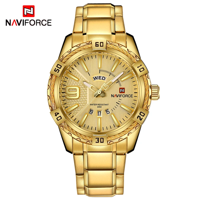 NAVIFORCE модные золотые Роскошные мужские часы в стиле милитари спортивные Водонепроницаемый Мужские часы Дата мужские часы наручные часы Relogio Masculino
NAVIFORCE модные золотые Роскошные мужские часы в стиле милитари спортивные Водонепроницаемый Мужские часы Дата мужские часы наручные часы Relogio Masculino